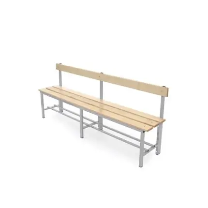 Changing Room Bench with Backrest and Shoe Rack